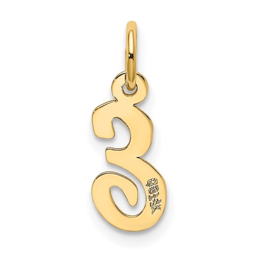 Kazi Luxury 14k Yellow Gold Small Script Letter E… - image 3